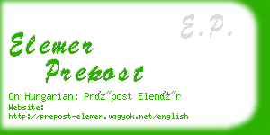 elemer prepost business card